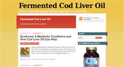 Desktop Screenshot of fermentedcodliveroil.org